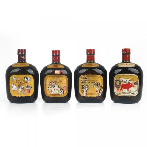 三得利 Old Whisky 金花标 生肖 4支组