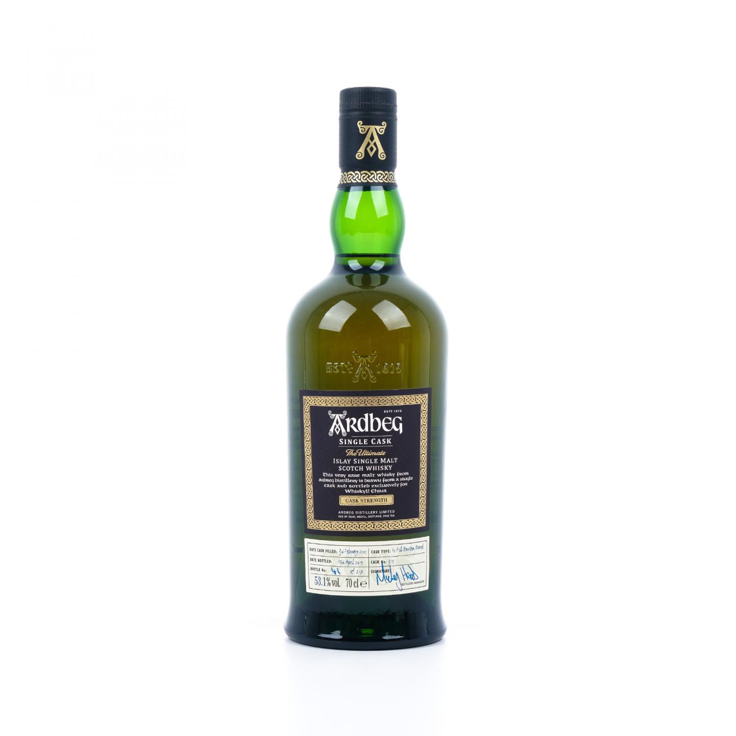 Ardbeg 阿贝 2005-2019 Whisky L! 波本桶#315 行货
