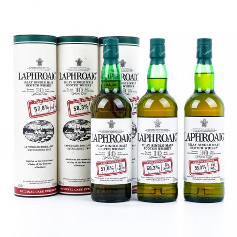 Laphroaig 拉弗格 10年 桶强 Batch001-003 3支组