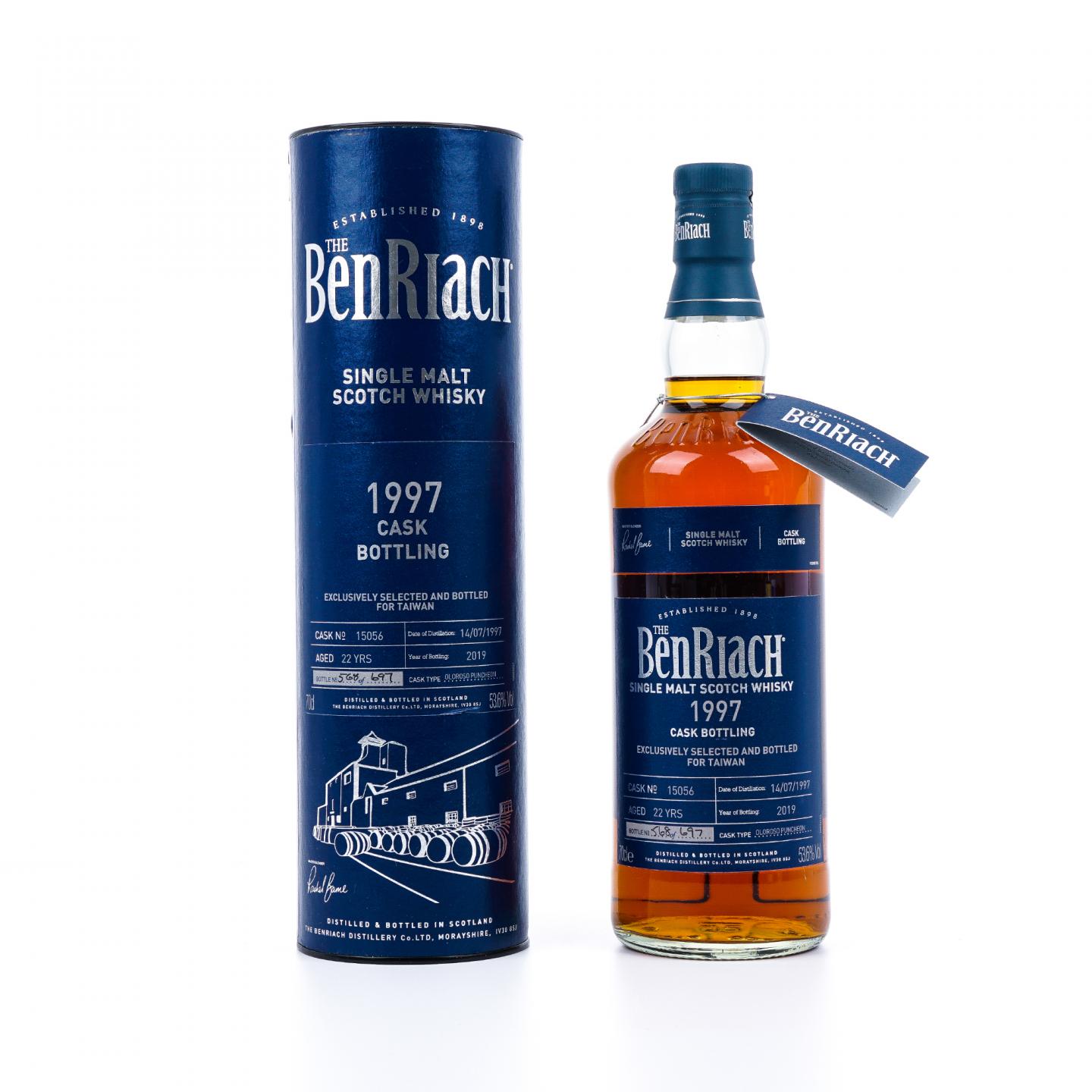 BenRiach 本利亚克 22年 1997-2019 雪莉单桶#15056
