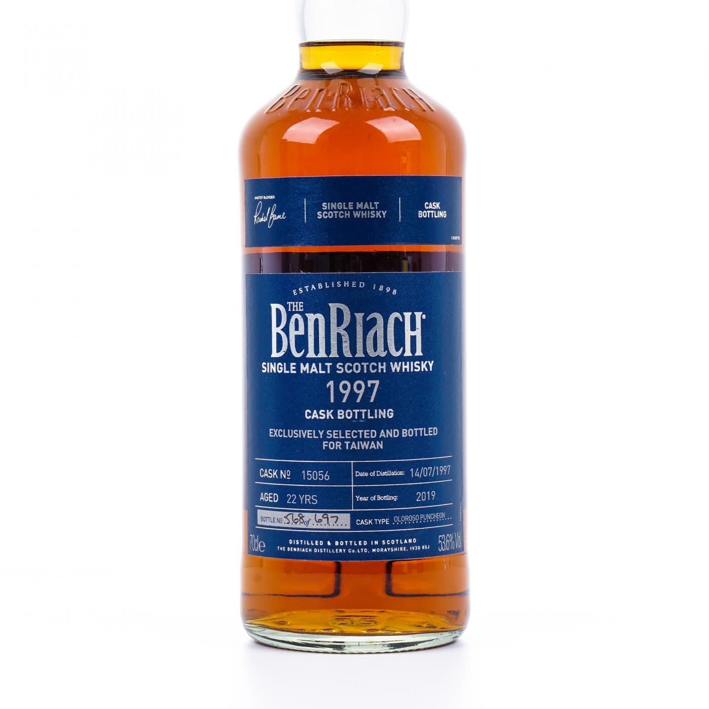 BenRiach 本利亚克 22年 1997-2019 雪莉单桶#15056