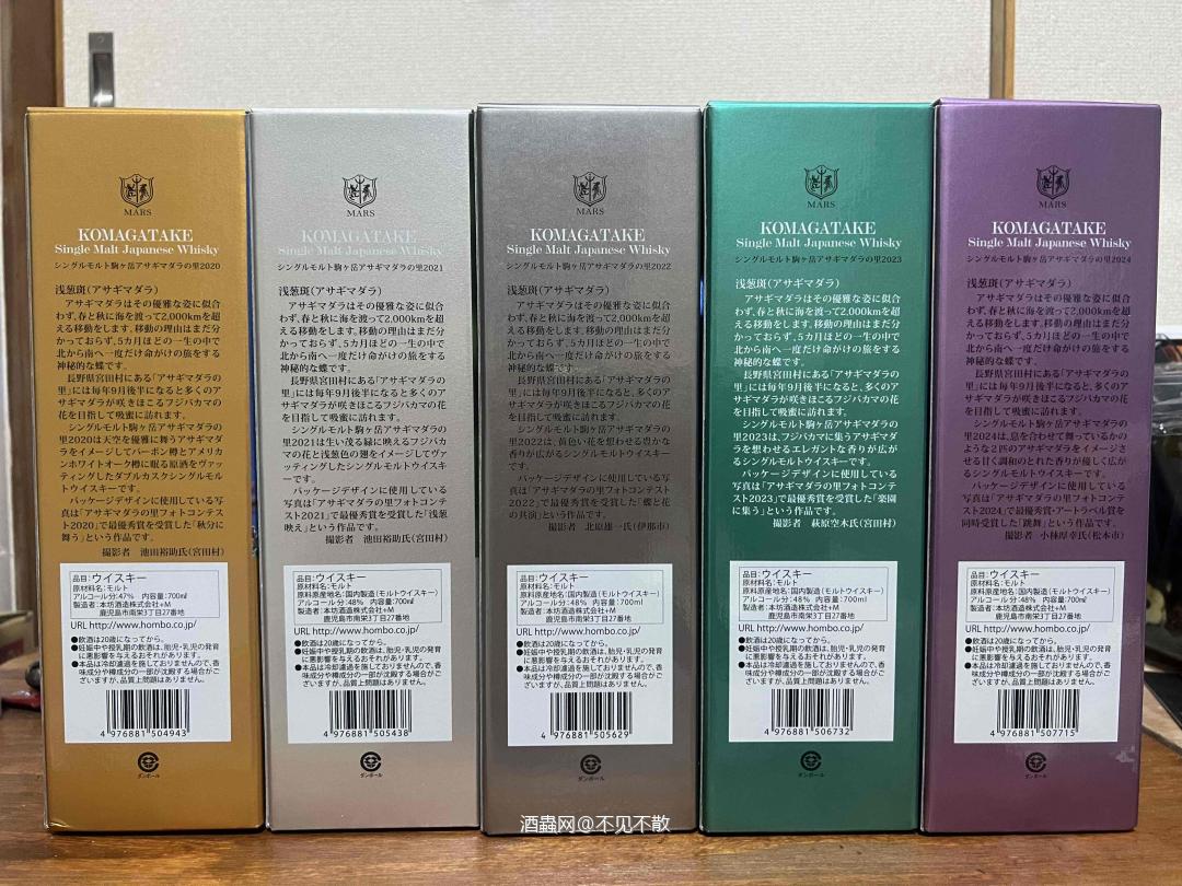 驹之岳浅葱班2020/21/22/23/24 每款装瓶一千来瓶 好看好喝好价<img src='https://sdata.whiskyworm.com/xcxpics/emoji_85.png' class='emoji' />