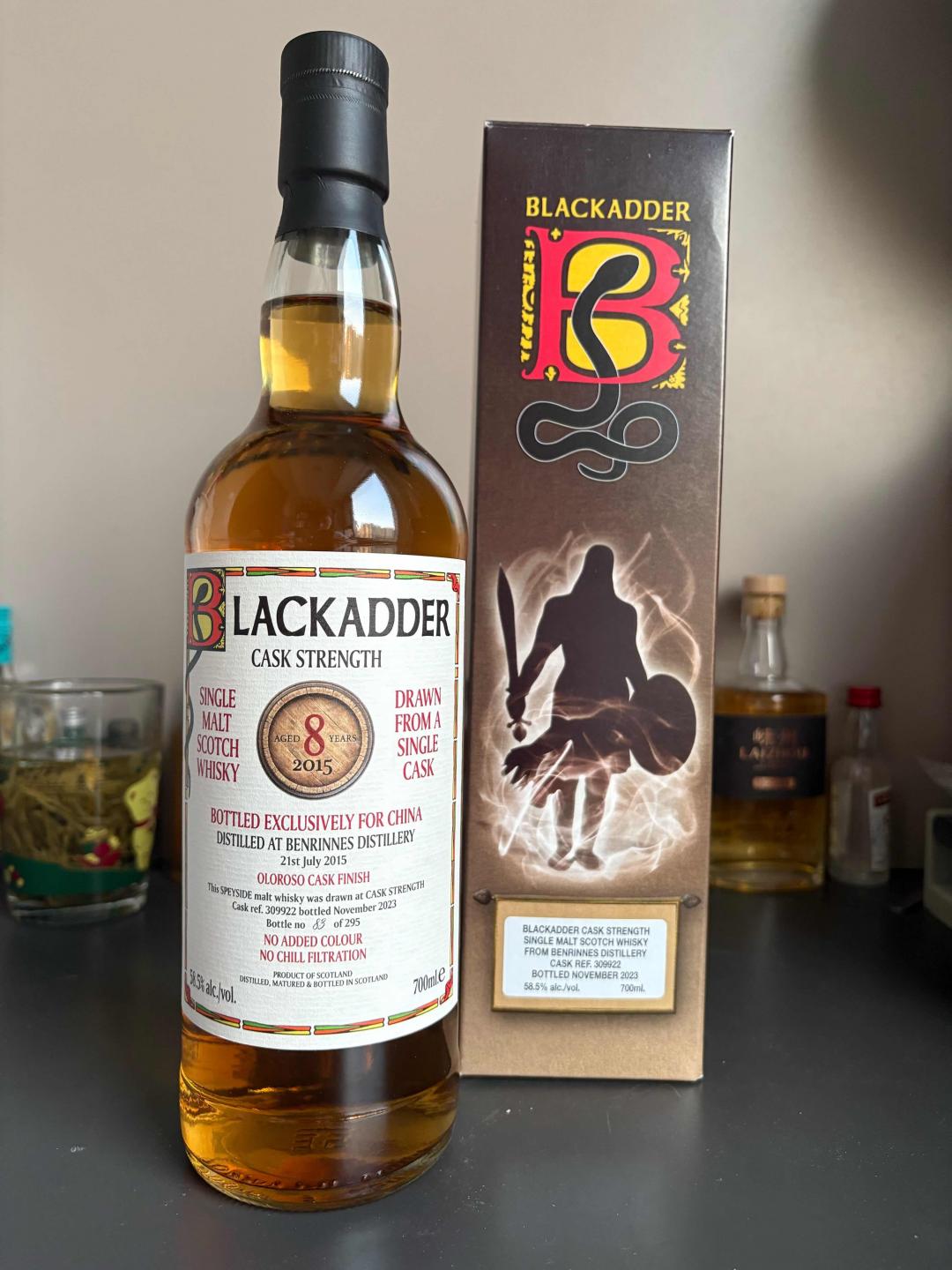 包邮！黑蛇本利林8年雪莉单桶年度限定