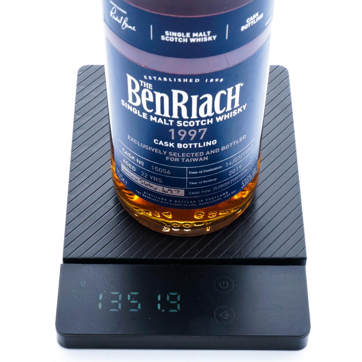 BenRiach 本利亚克 22年 1997-2019 雪莉单桶#15056