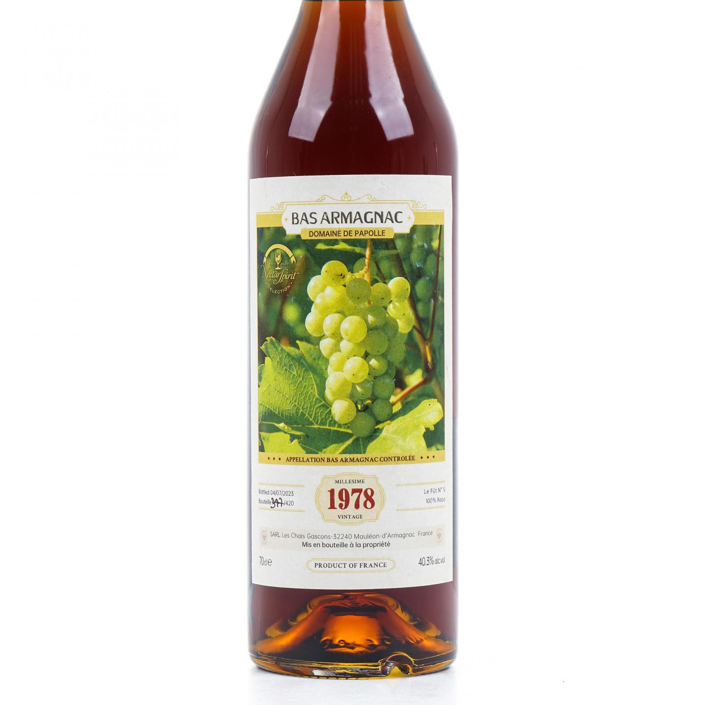 Domaine de papolle 1978-2023 年份雅文邑 Nsps