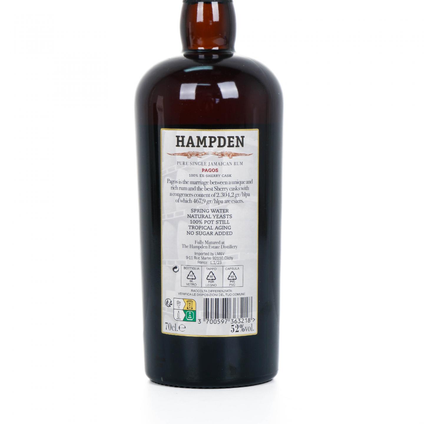 Hampden Estate 汉普登庄园 Pagos 雪莉桶 牙买加朗姆酒