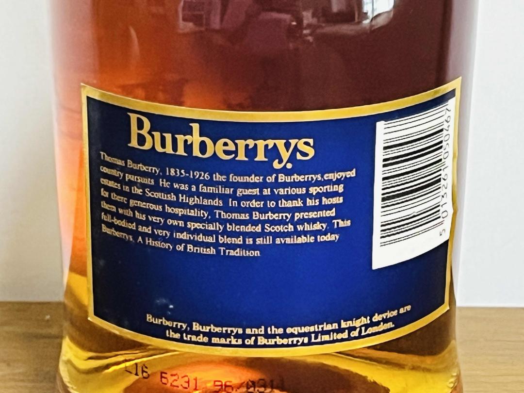 80年代 Burberry 12年经典雪莉桶威士忌 40% 700ml