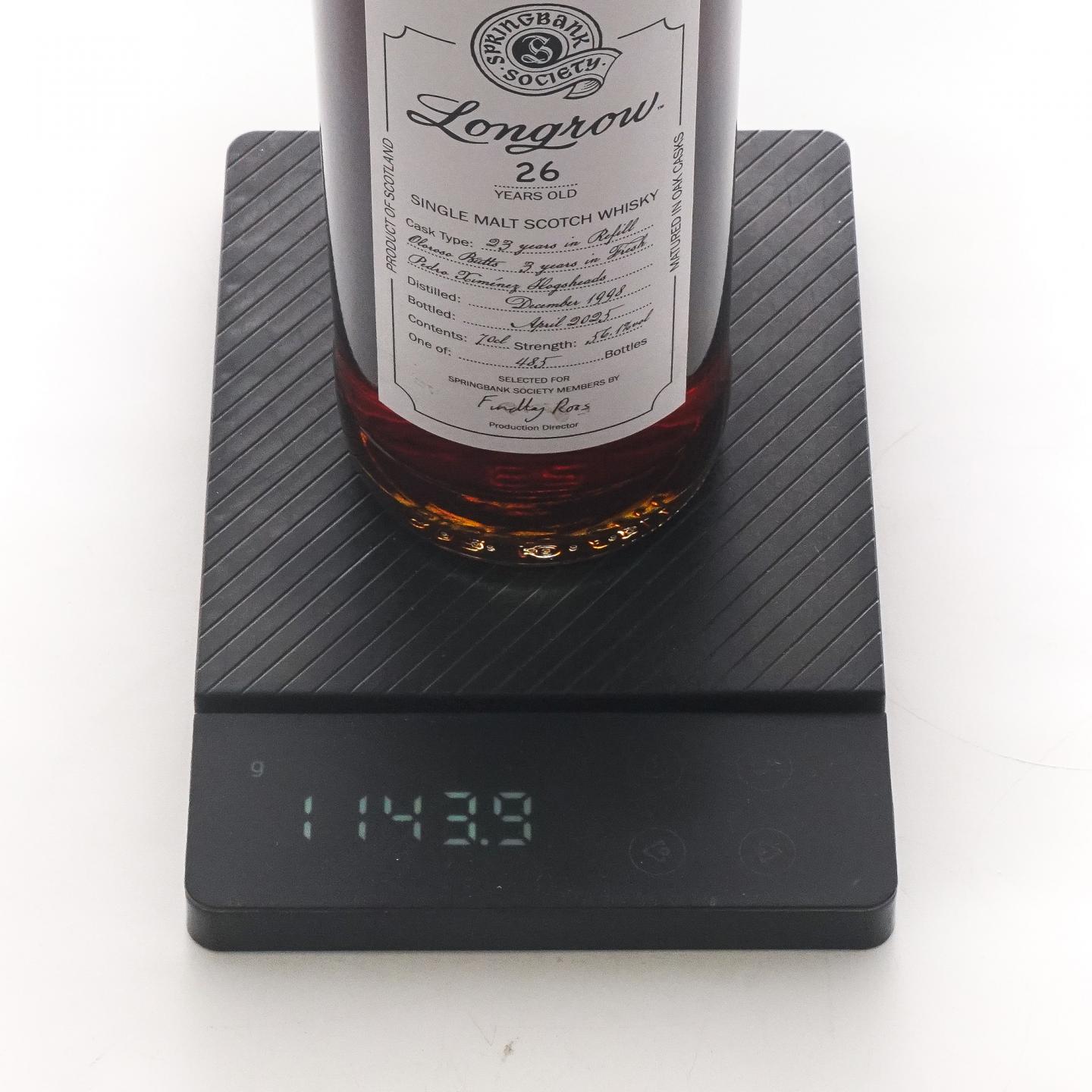 Longrow 朗格罗 26年 1998-2025 云顶协会出品 雪莉桶