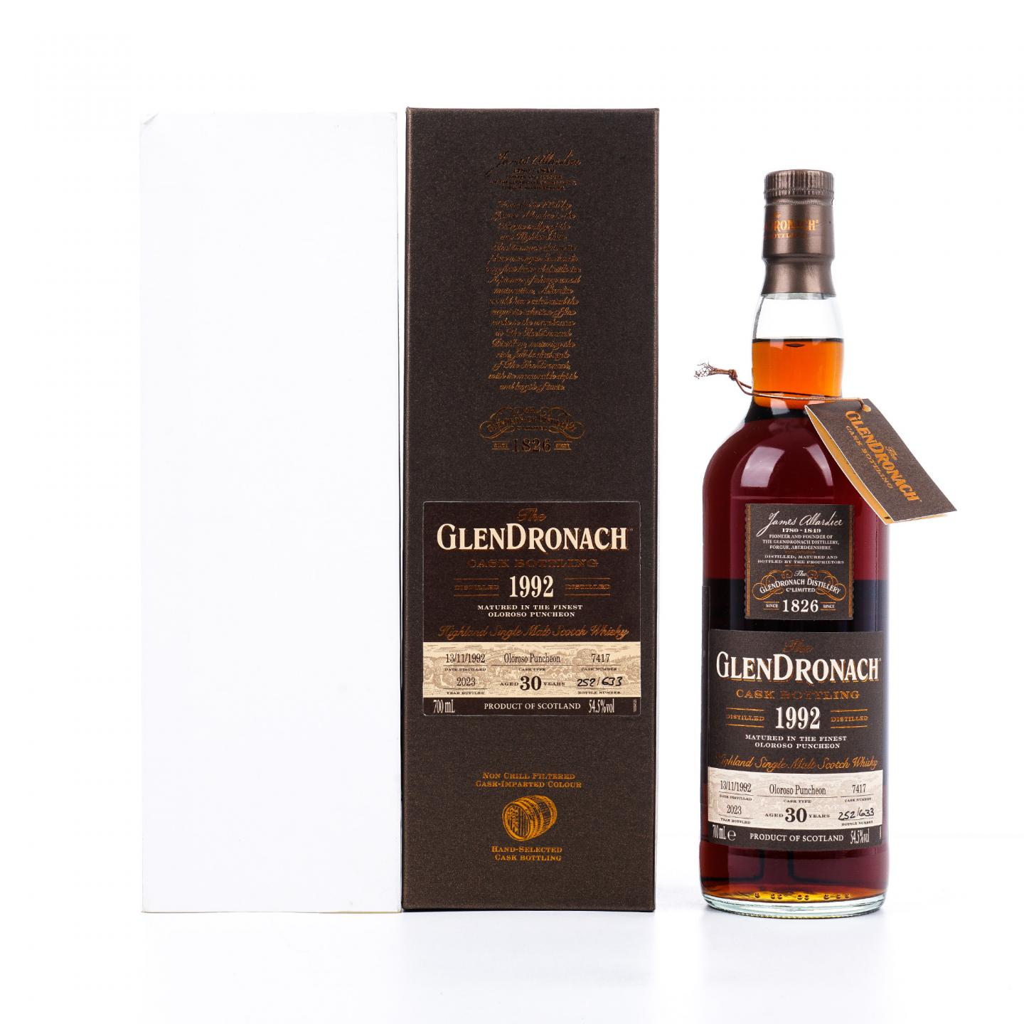 Glendronach 格兰多纳 30年 1992-2023 雪莉桶#7417 700ml