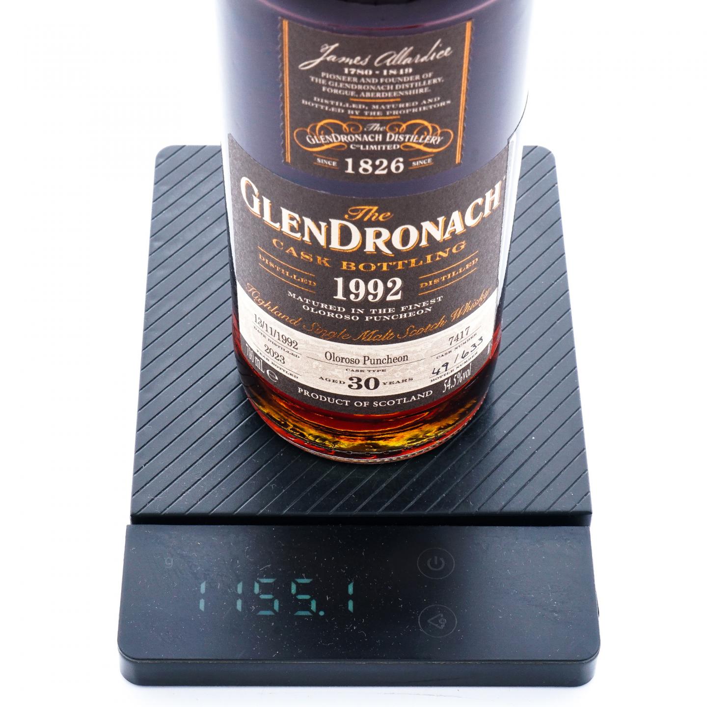 Glendronach 格兰多纳 30年 1992-2023 雪莉桶#7417 瓶码49