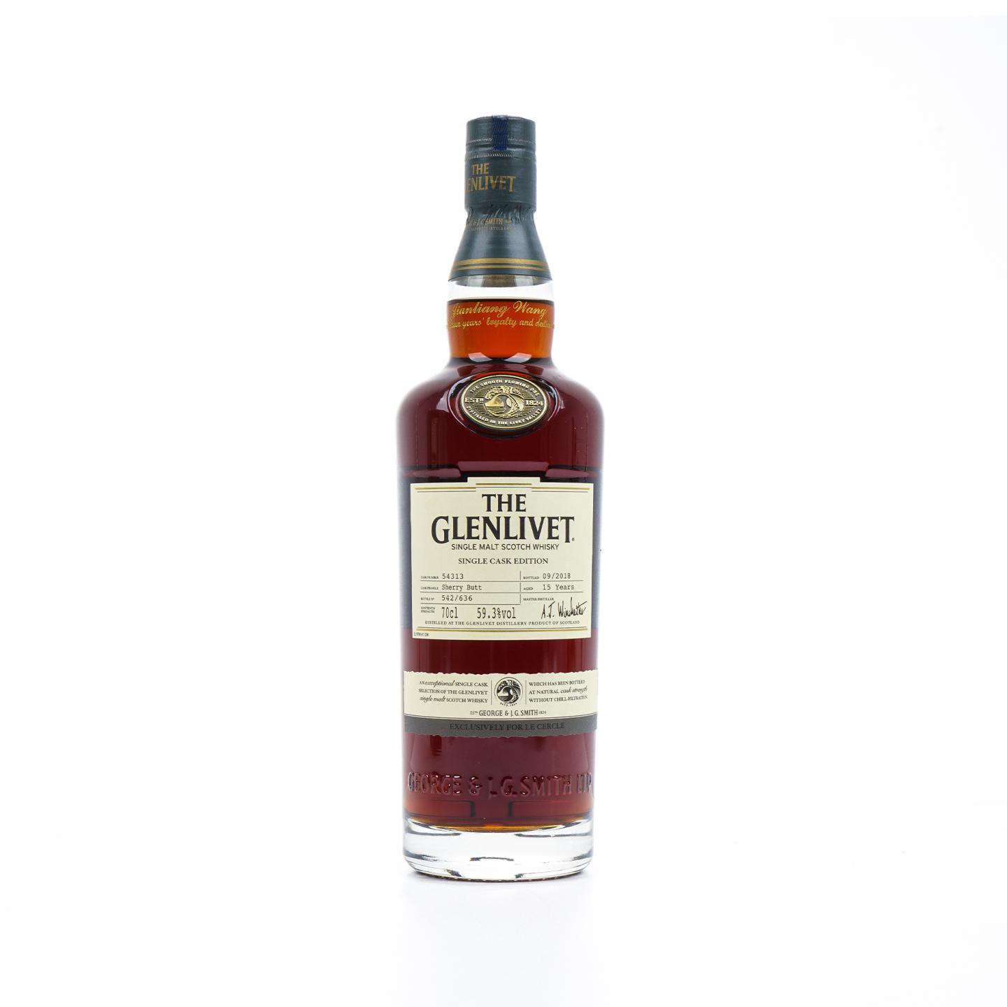 Glenlivet 格兰威特 15年 2018 雪莉单桶#54313 非原盒