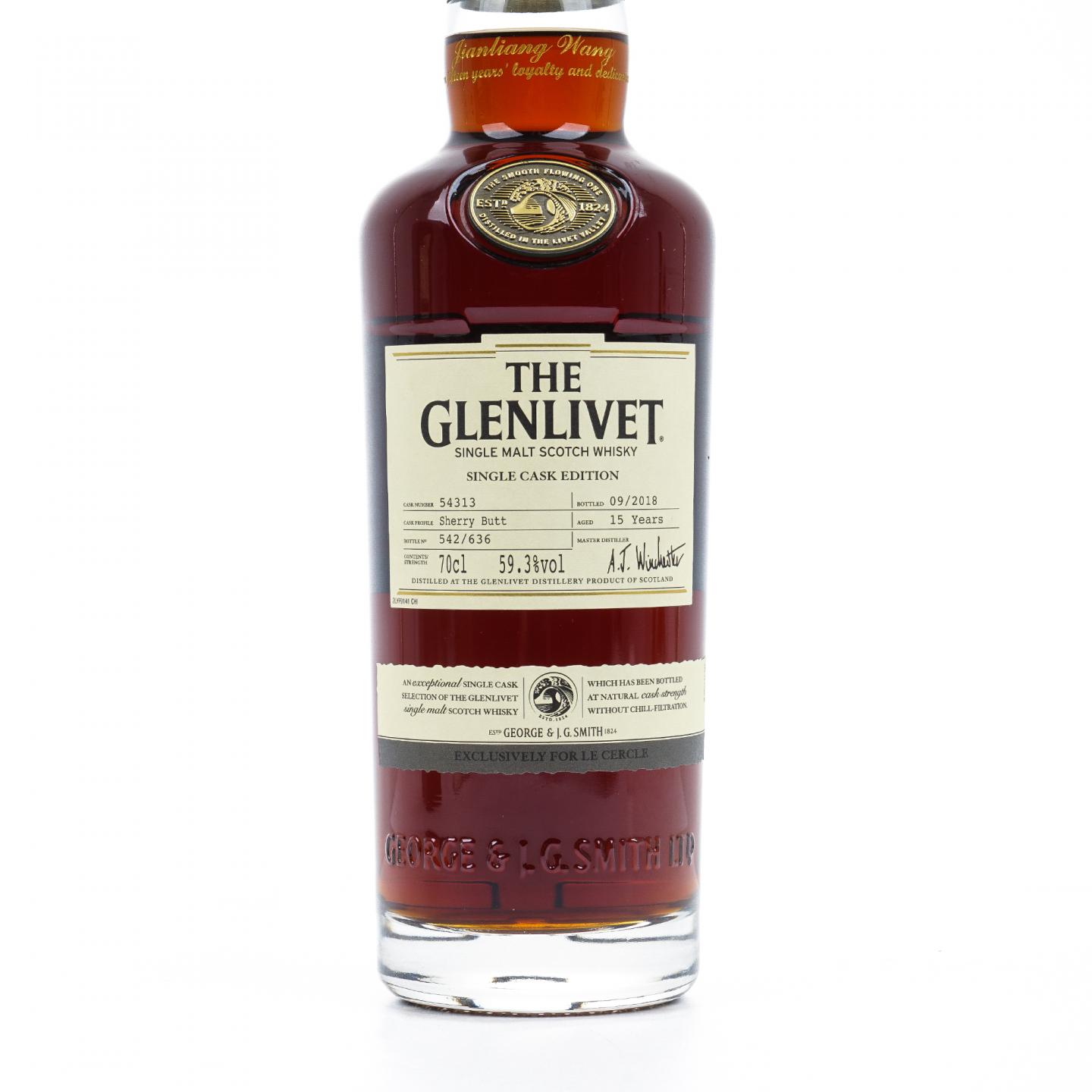 Glenlivet 格兰威特 15年 2018 雪莉单桶#54313 非原盒