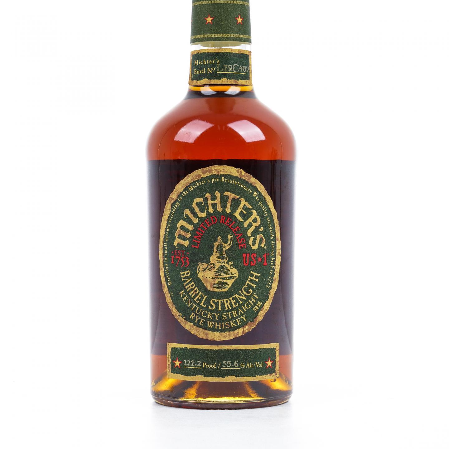 Michter's 酩帝诗 2019 桶强 黑麦威士忌 US*1 55.6%