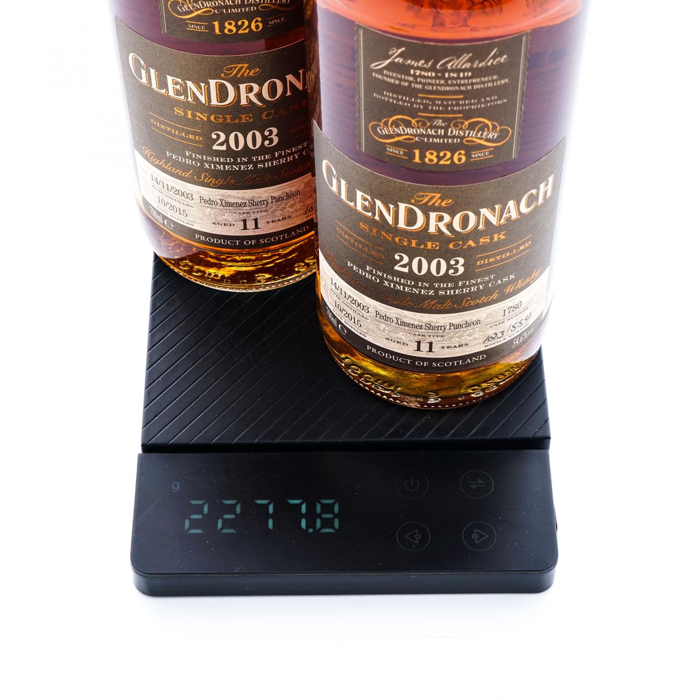 Glendronach 格兰多纳 11年 2003-2015 单桶#1780 2支组