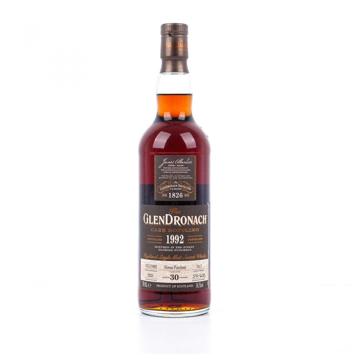 Glendronach 格兰多纳 30年 1992-2023 雪莉桶#7417