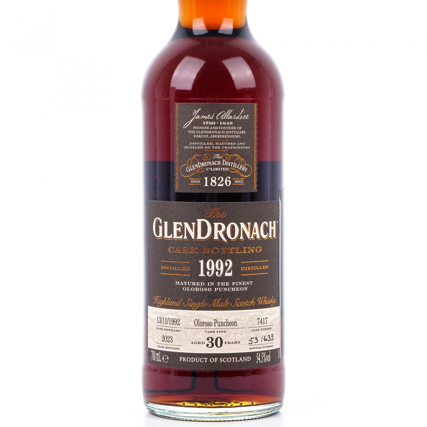 Glendronach 格兰多纳 30年 1992-2023 Oloroso雪莉桶#7417