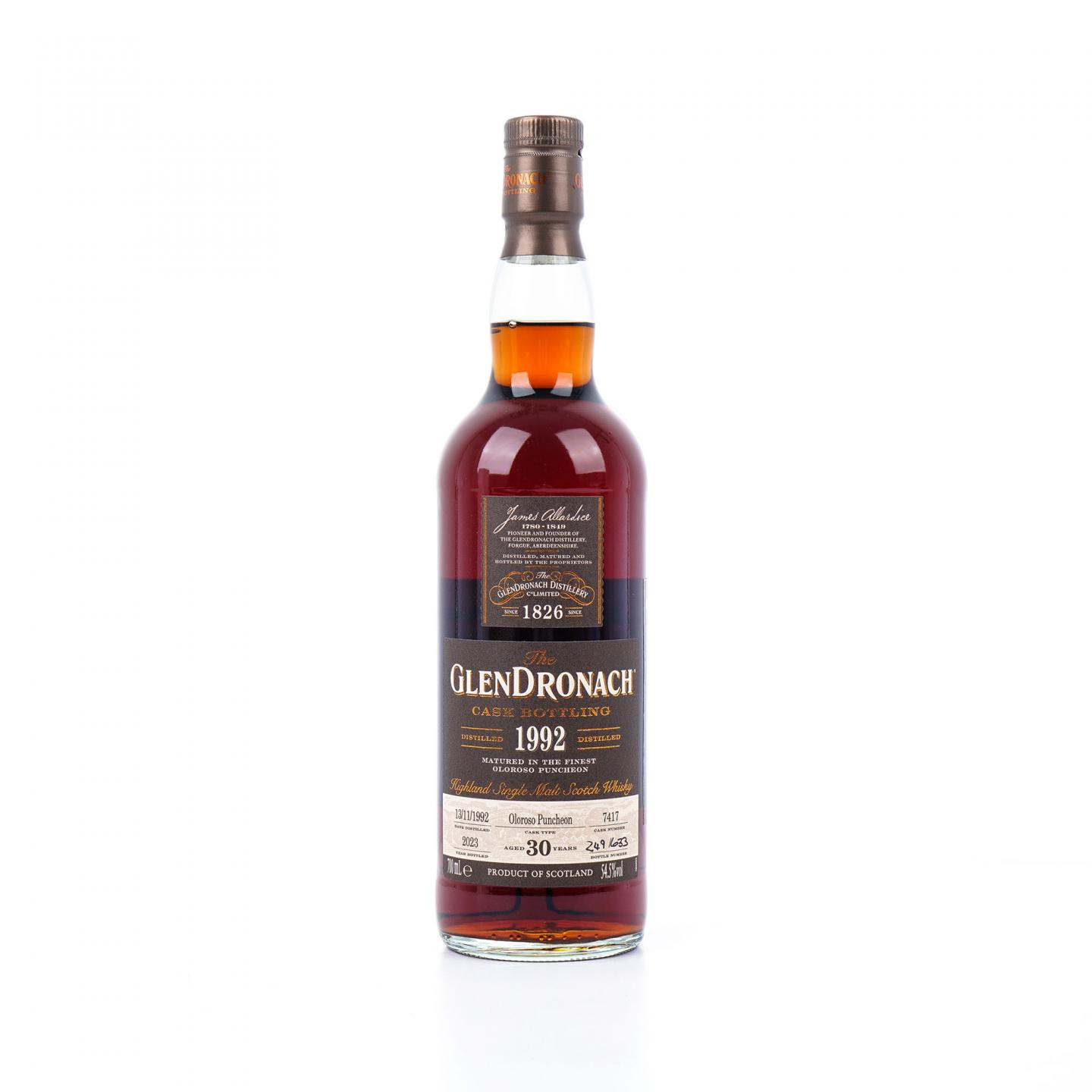 Glendronach 格兰多纳 30年 1992-2023 Oloroso雪莉桶