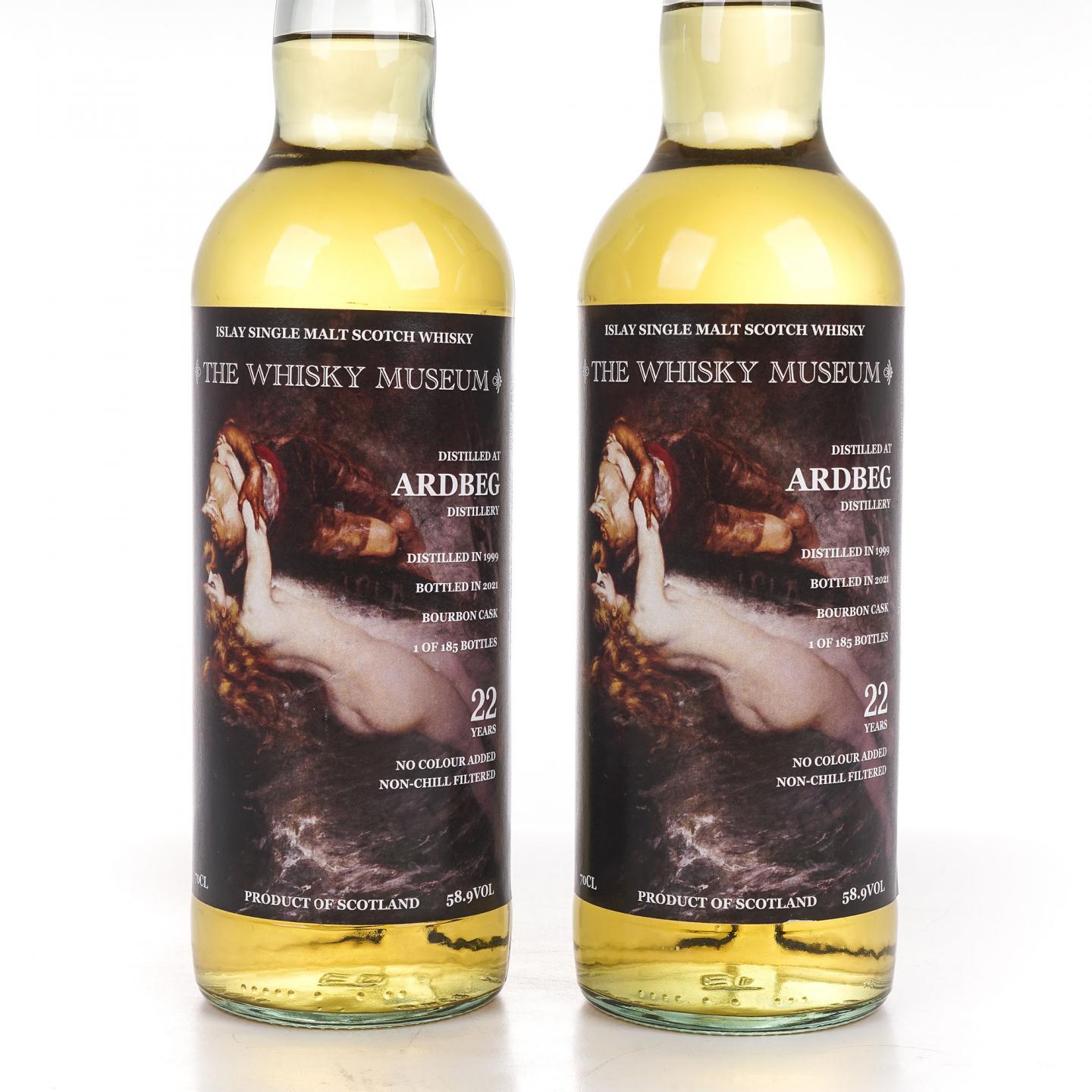 Ardbeg 阿贝 22年 1999-2021 波本桶 The Whisky Museum 2瓶组