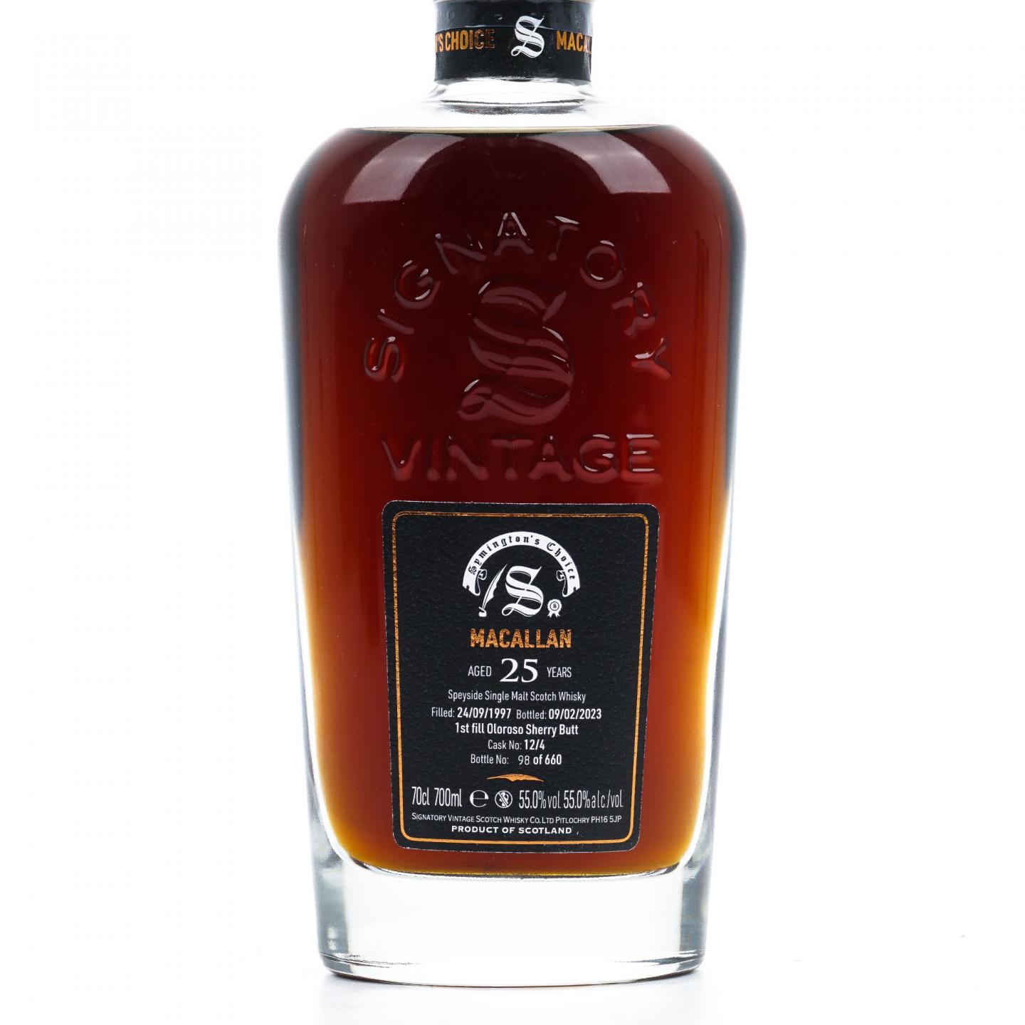 Macallan 麦卡伦 25年 1997-2023 SV 雪莉桶 桶强