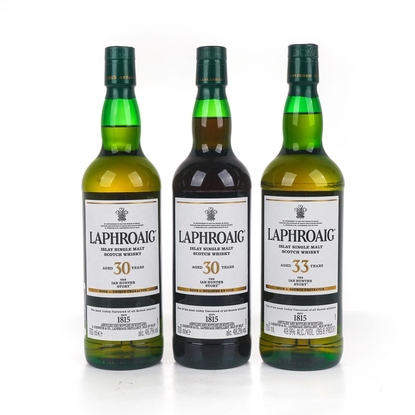 Laphroaig 拉弗格 30/33年 伊恩·亨特之书 1-3版 3支组
