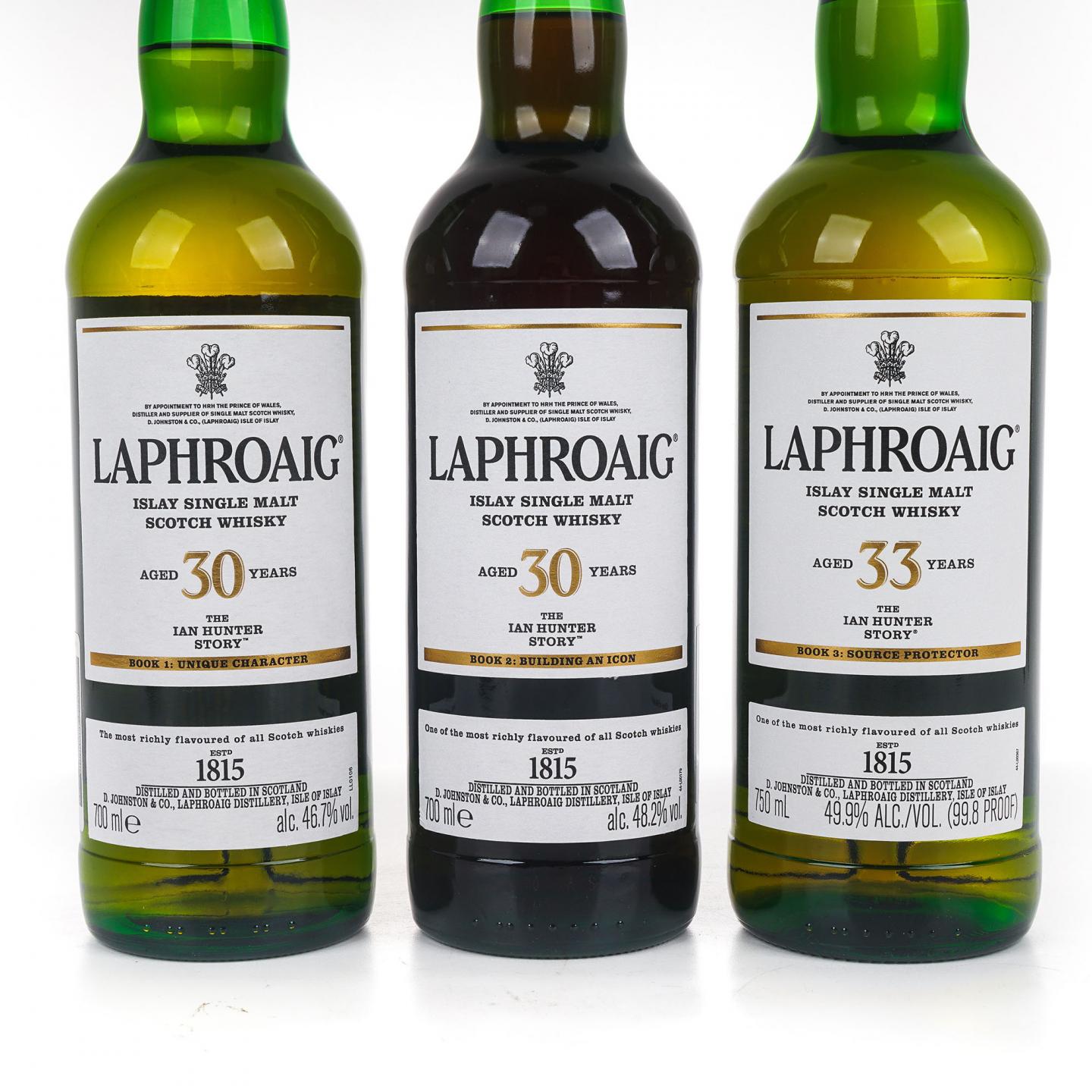 Laphroaig 拉弗格 30/33年 伊恩·亨特之书 1-3版 3支组