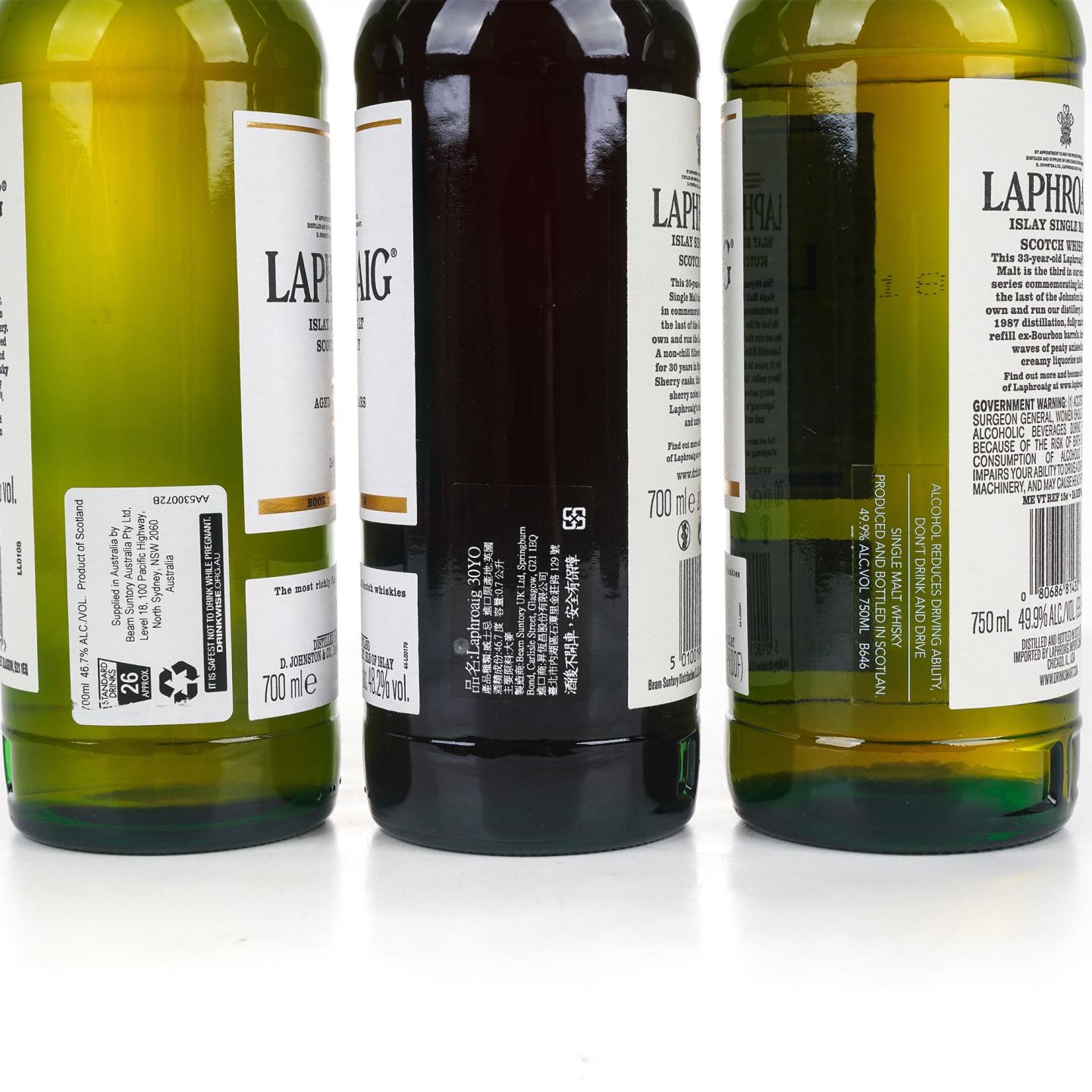 Laphroaig 拉弗格 30/33年 伊恩·亨特之书 1-3版 3支组