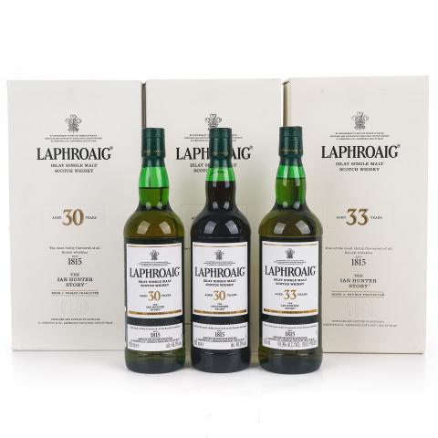 Laphroaig 拉弗格 30/33年 伊恩·亨特之书 1-3版 3支组