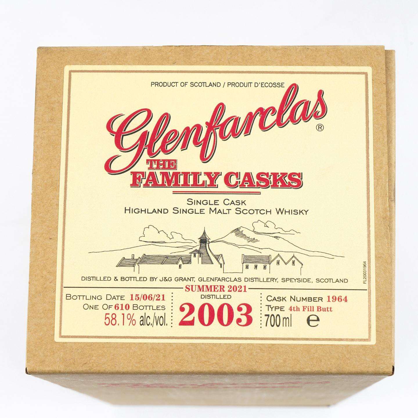 Glenfarclas 格兰花格 2003-2021 家族桶#1964