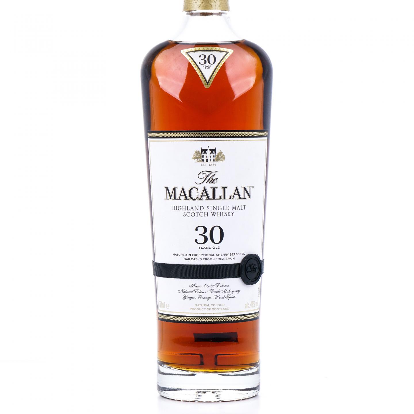 【附X光图】Macallan 麦卡伦 30年 2023 雪莉桶 黑腰带 木盒