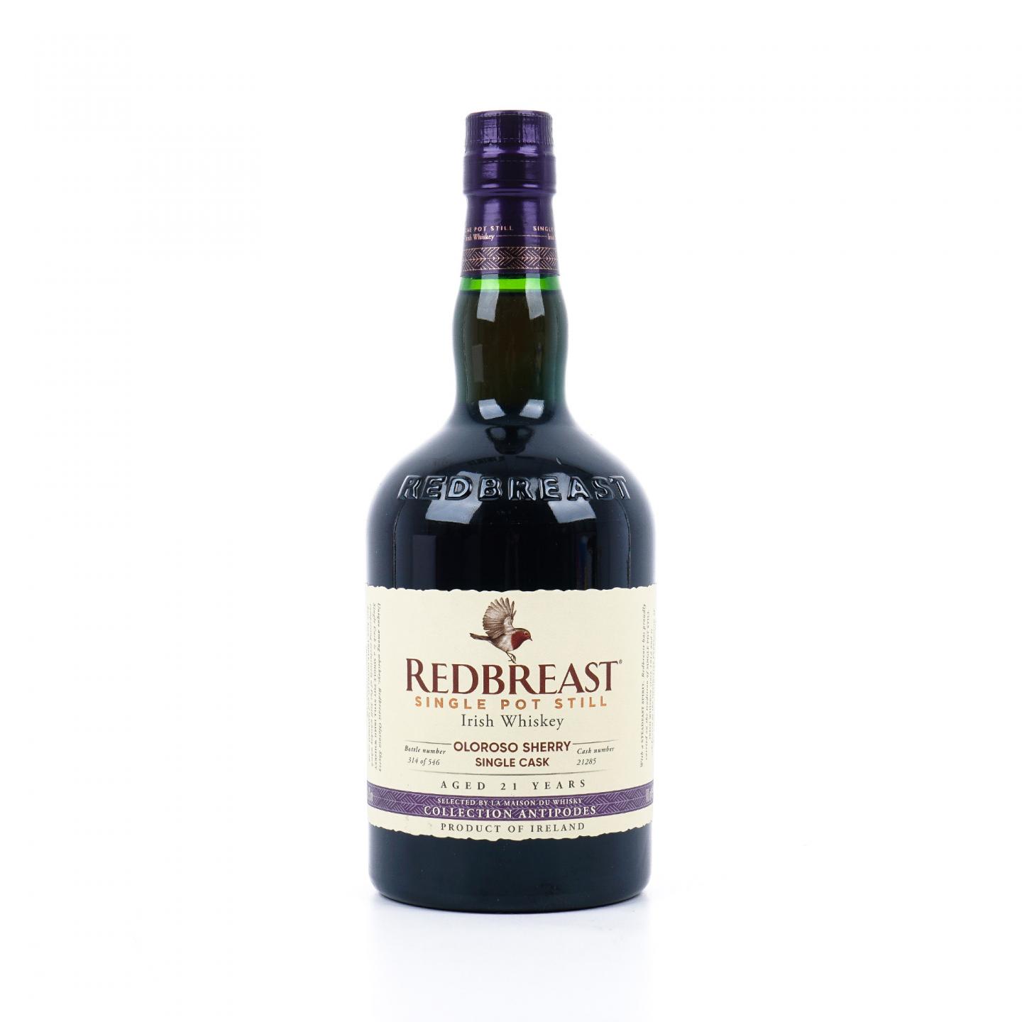 Redbreast 知更鸟 21年 单壶威士忌 雪莉单桶#21285