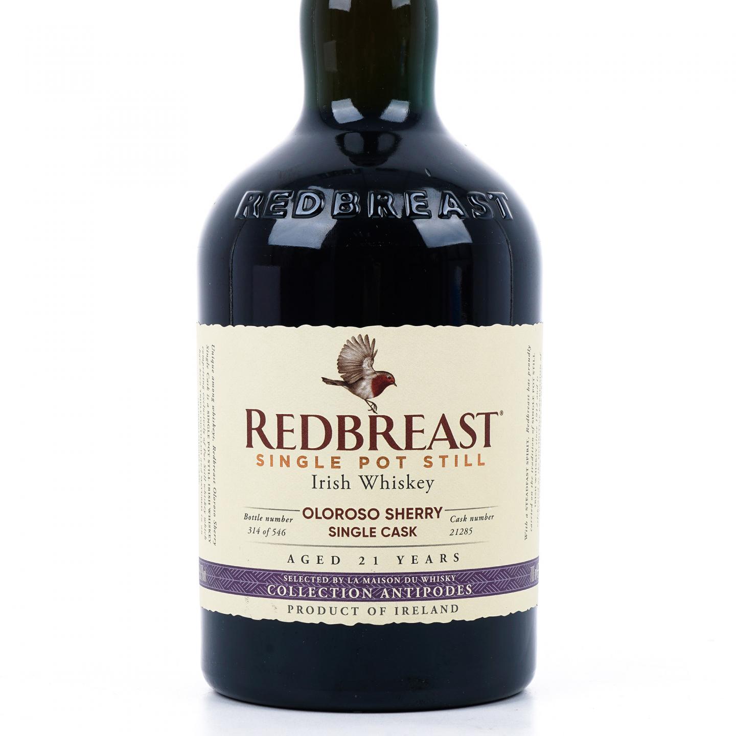 Redbreast 知更鸟 21年 单壶威士忌 雪莉单桶#21285