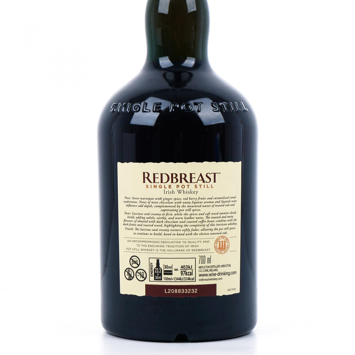 Redbreast 知更鸟 21年 单壶威士忌 雪莉单桶#21285
