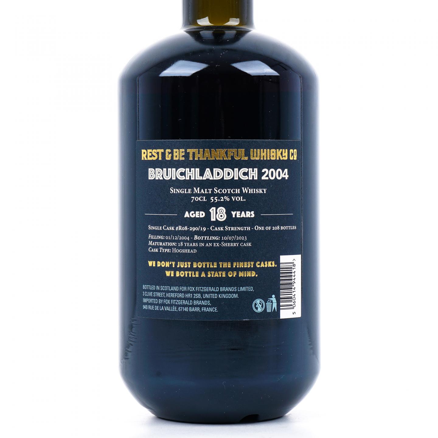 Bruichladdich 布赫拉迪 18年 2004-2023 RBTW