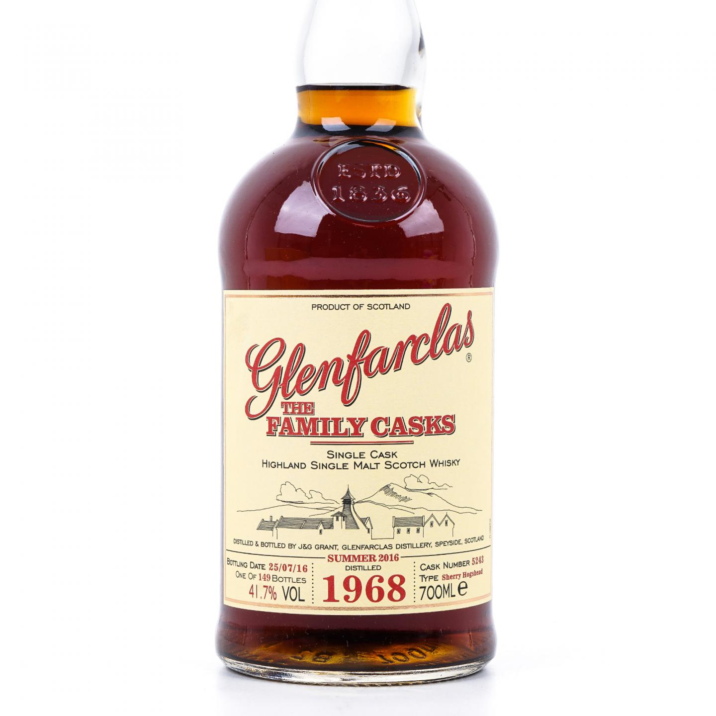 Glenfarclas 格兰花格 1968-2016 家族桶 雪莉单桶#5243
