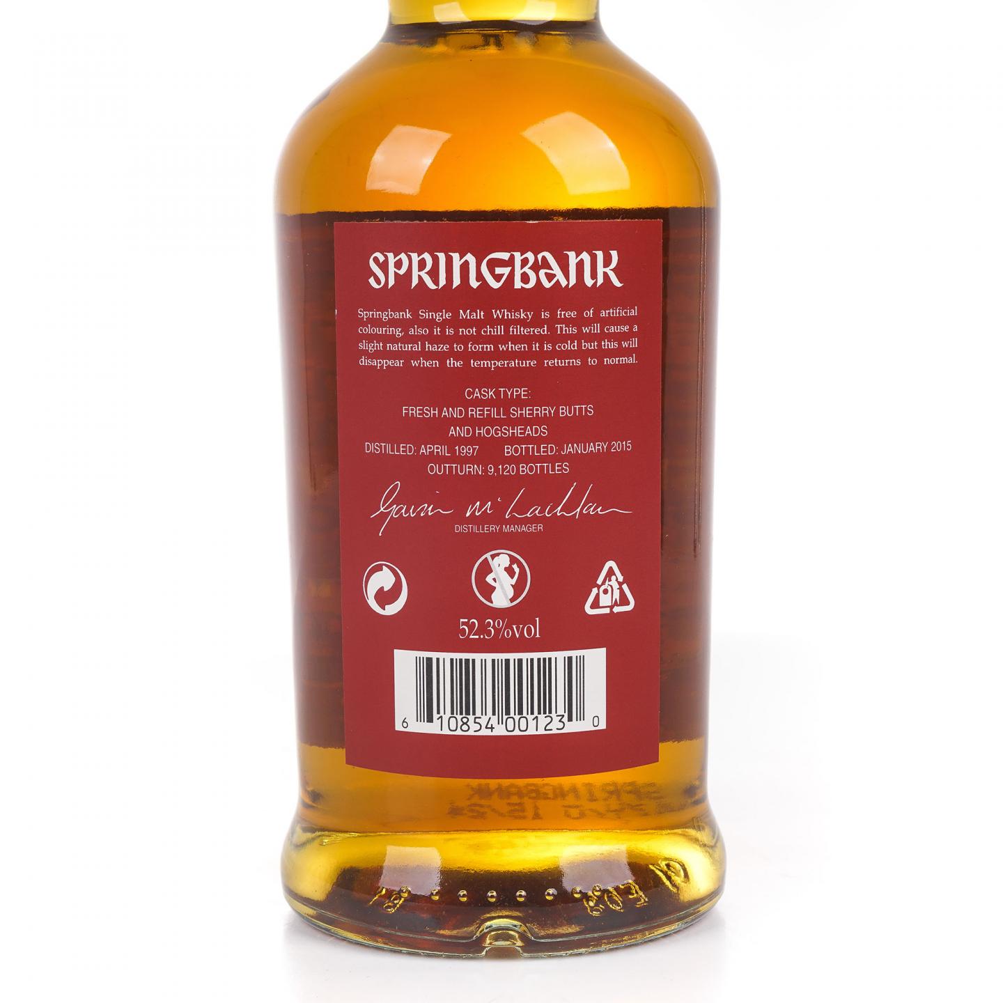 Springbank 云顶 17年 1997-2015 雪莉桶