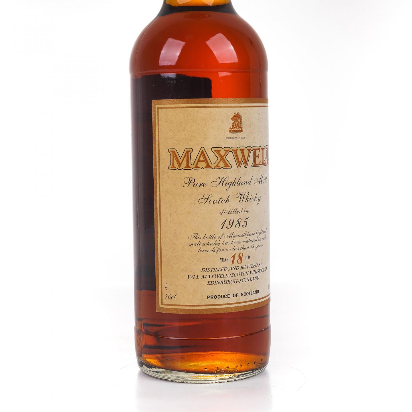 Maxwell 18年 1985 高地纯麦威士忌