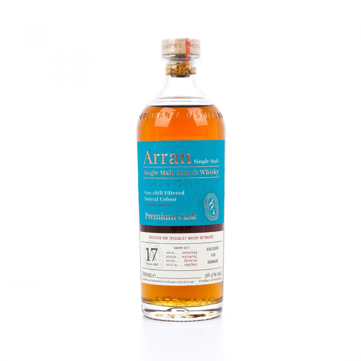 Arran 艾伦 17年 2003-2020 丹麦特供 雪莉桶#2003/034