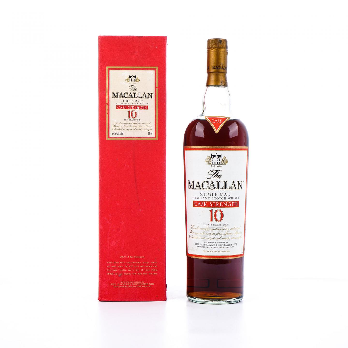 Macallan 麦卡伦 10年 桶强 1L 58.6%vol.