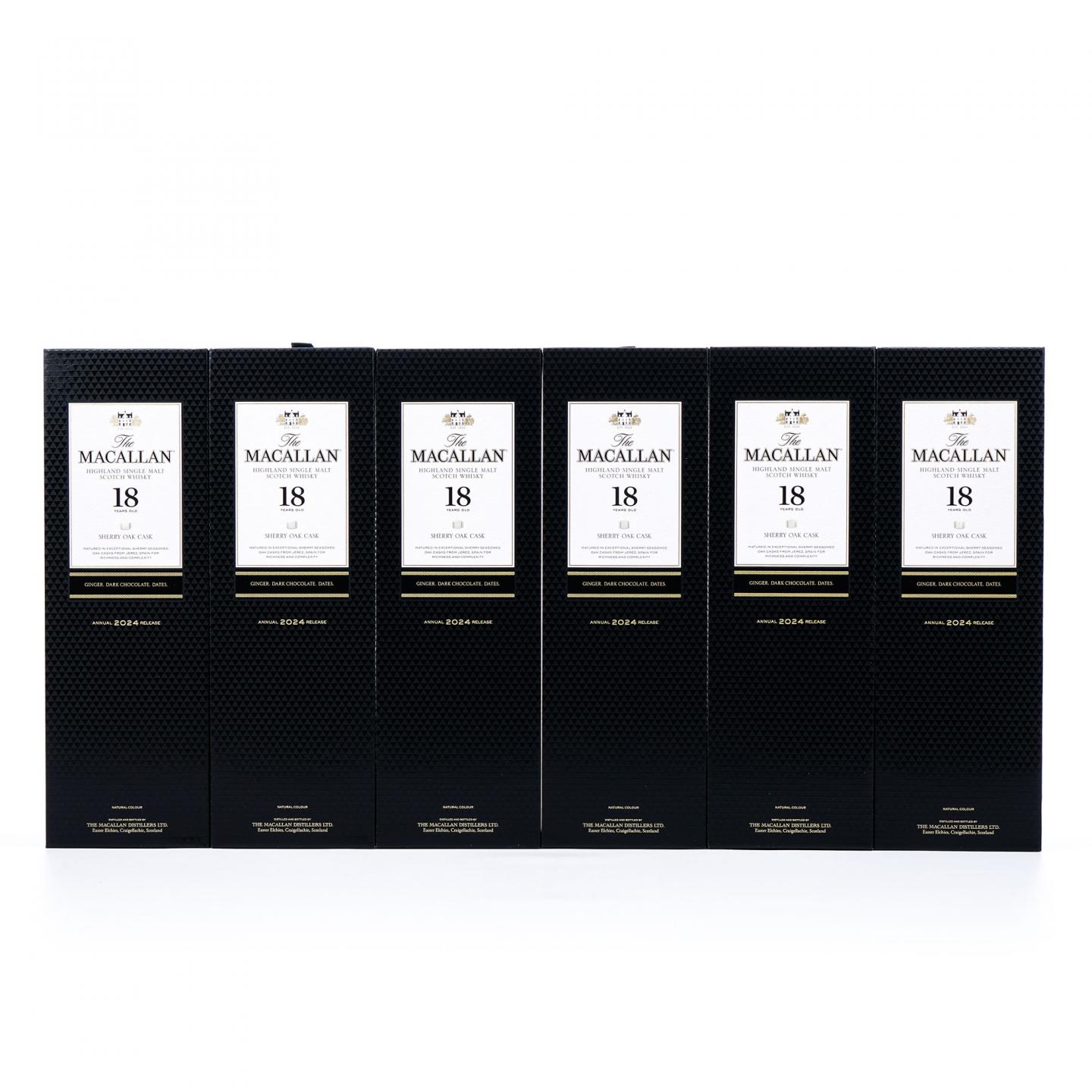 【附X光图】Macallan 麦卡伦 18年 2024 雪莉桶 6瓶组