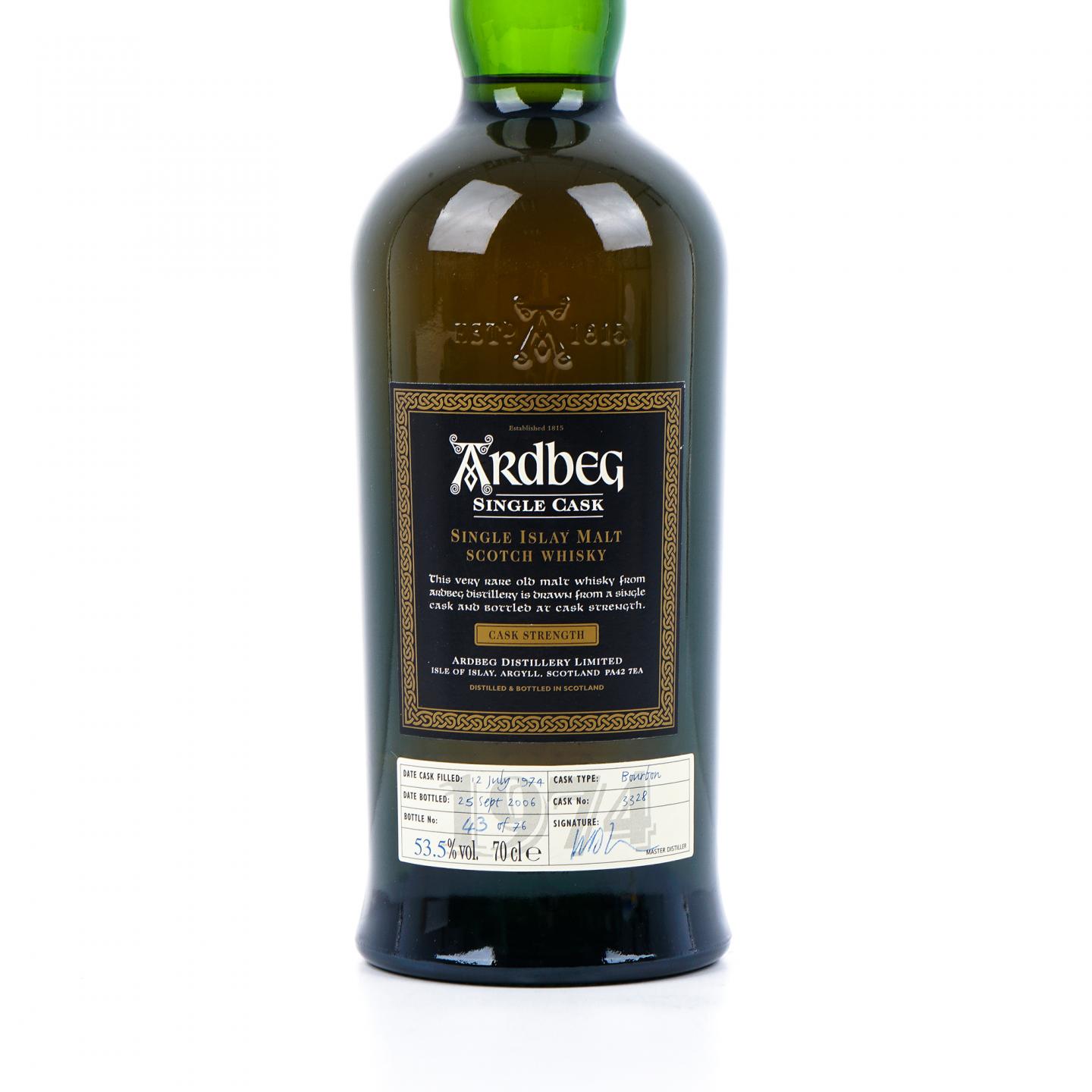Ardbeg 阿贝 1974-2006 波本单桶#3328