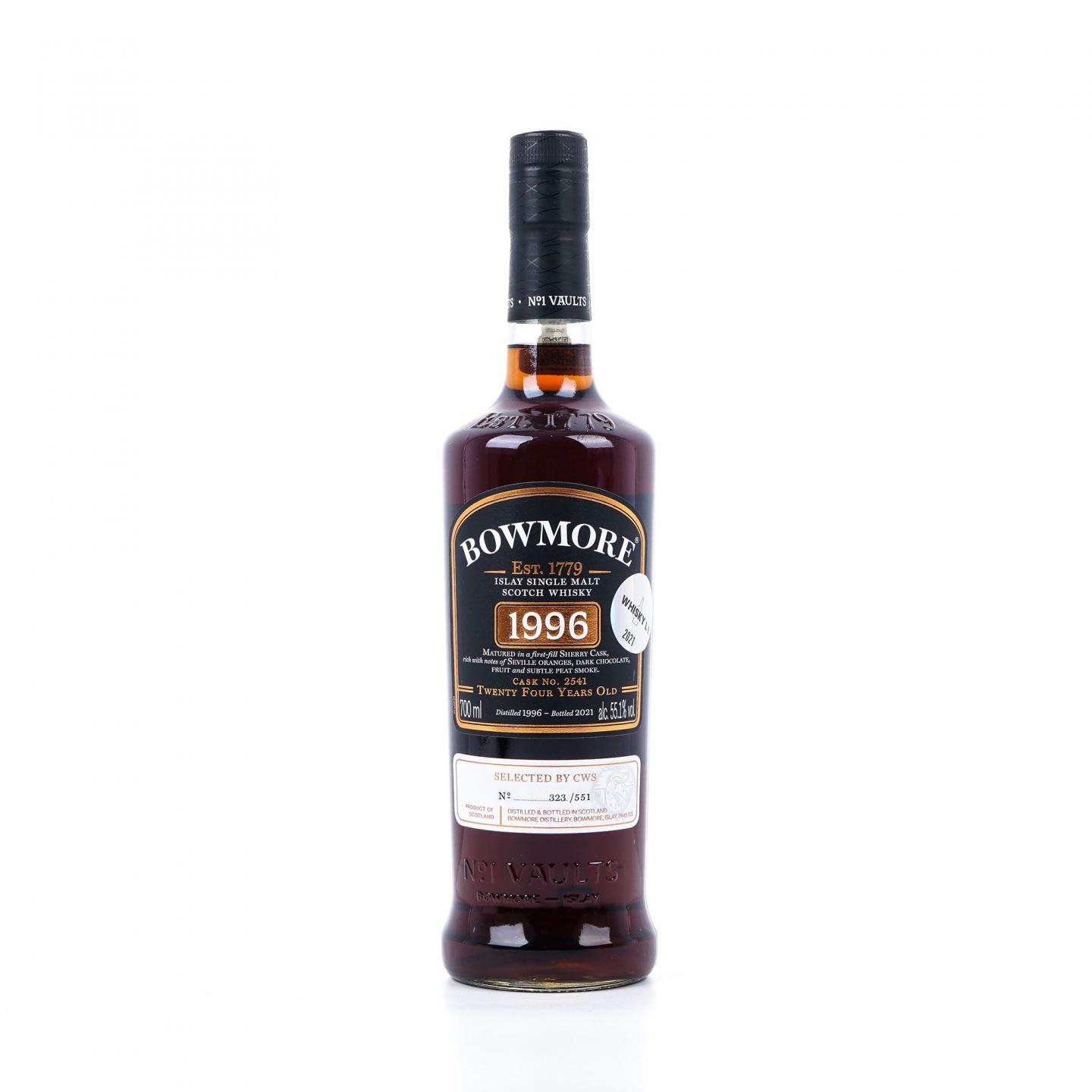 Bowmore 波摩 24年 1996-2021 初填雪莉桶#2541 行货 55.1%Vol.