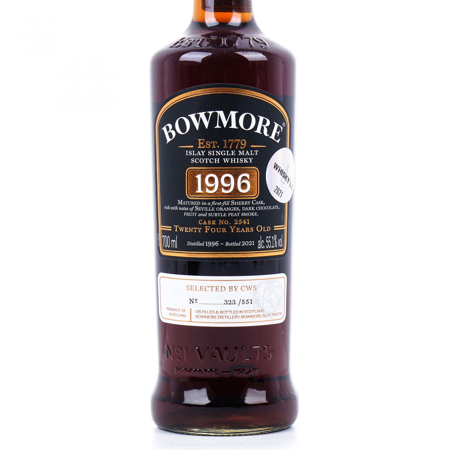 Bowmore 波摩 24年 1996-2021 初填雪莉桶#2541 行货 55.1%Vol.
