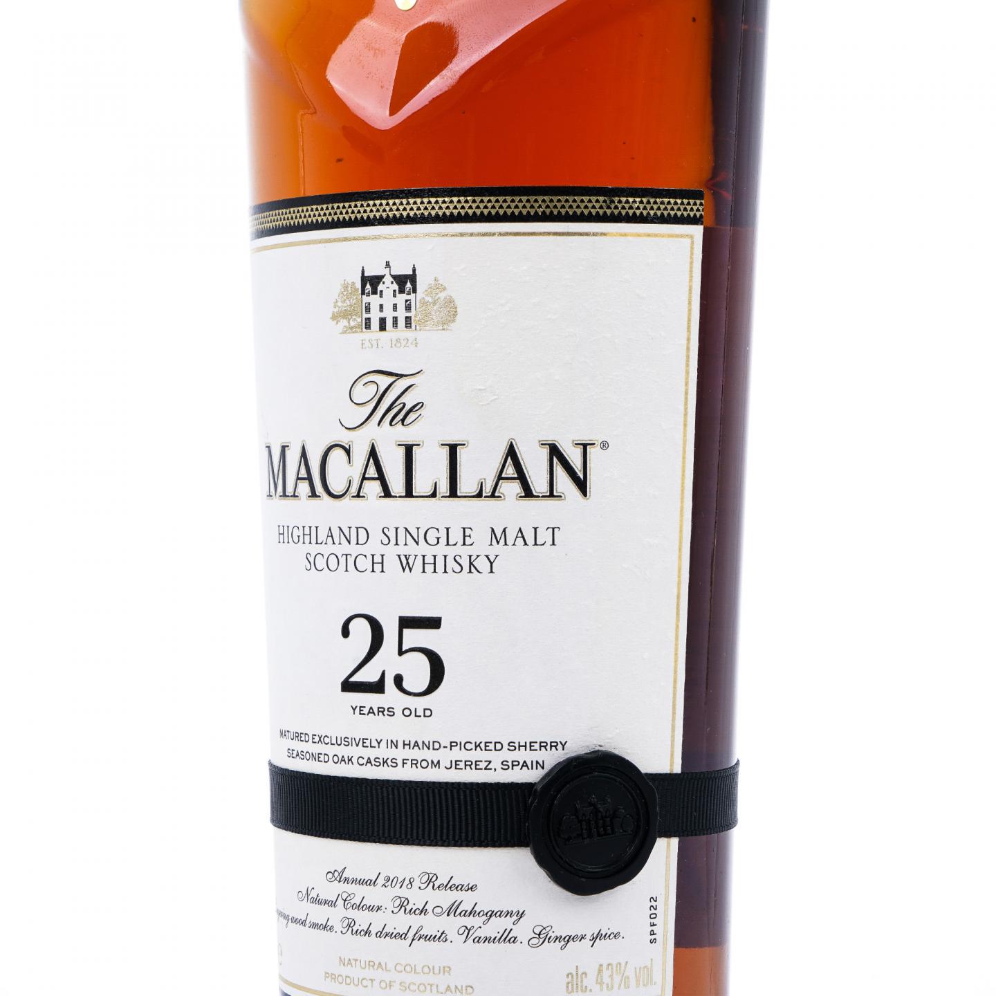 【附X光图】Macallan 麦卡伦 25年 2018 黑腰带 雪莉桶