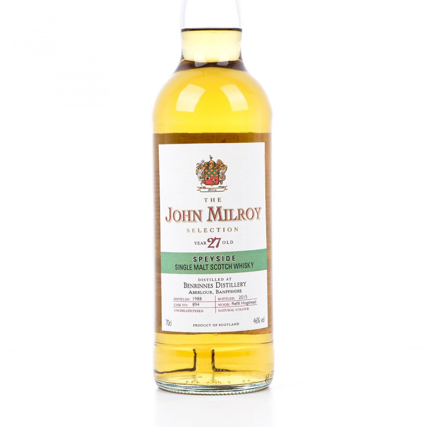 Benrinnes 本利林 27年 1988-2015 John Milroy