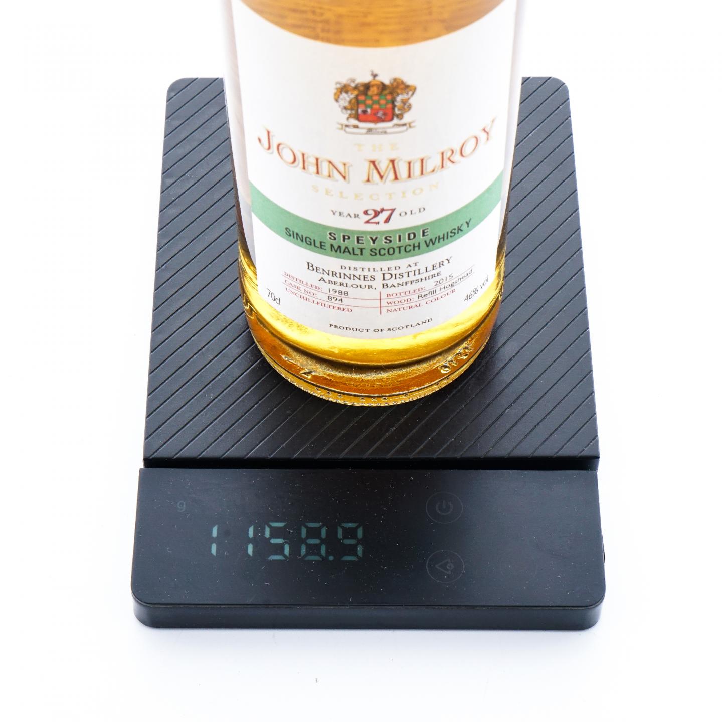 Benrinnes 本利林 27年 1988-2015 John Milroy