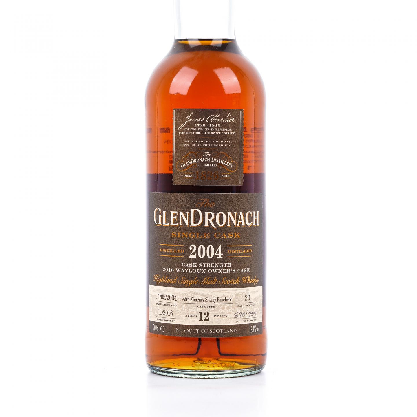 Glendronach 格兰多纳 12年 2004-2016 雪莉单桶#20 非原盒