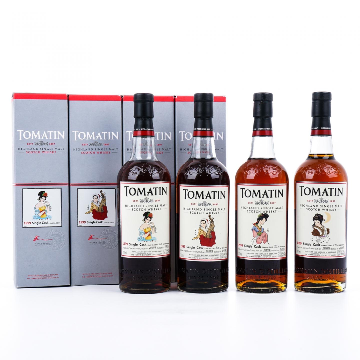 Tomatin 汤马丁 1999四大美人 单桶 4支组