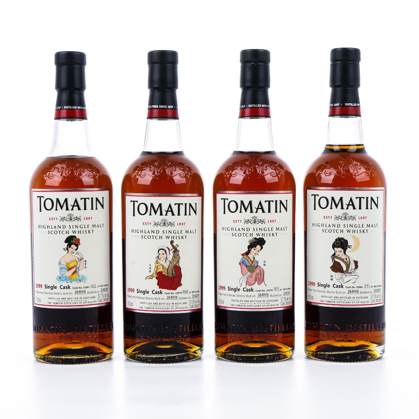 Tomatin 汤马丁 1999四大美人 单桶 4支组