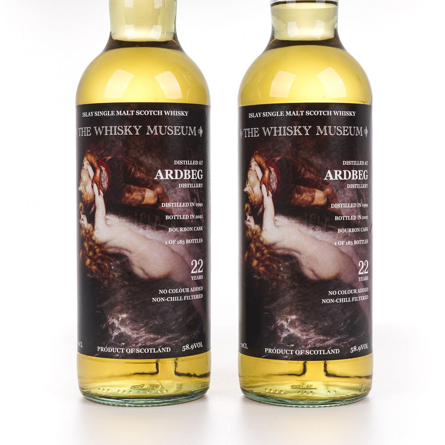 Ardbeg 阿贝 22年 1999-2021 波本桶 The Whisky Museum 2瓶组