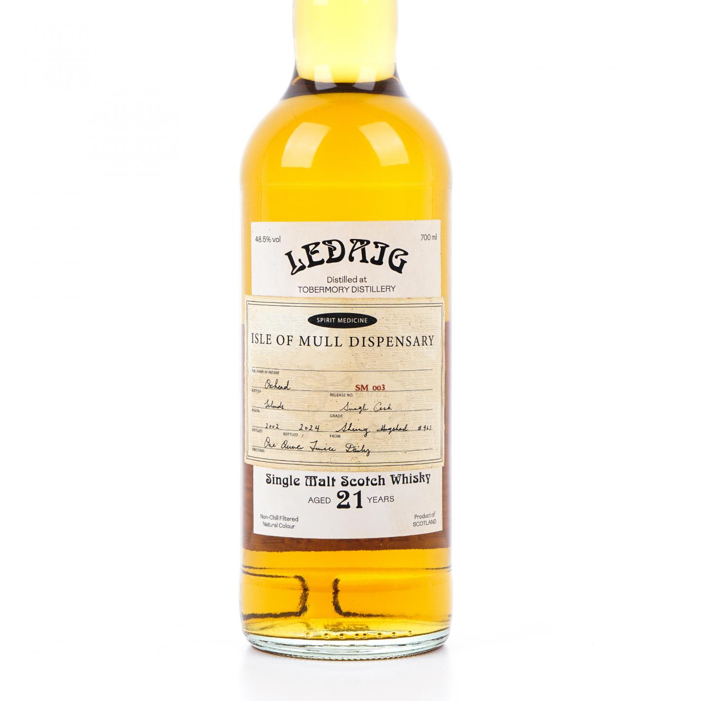 Ledaig 里爵 21年 2002-2024 雪莉桶#961 OXH